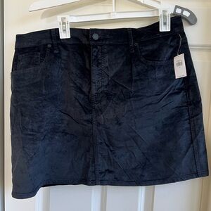 Brand New Black Velour Skirt